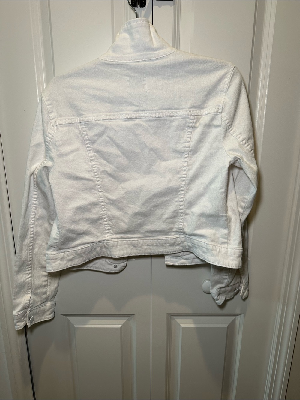 ELLE White Denim Jacket - Classic Style Size M - Picture 4 of 5